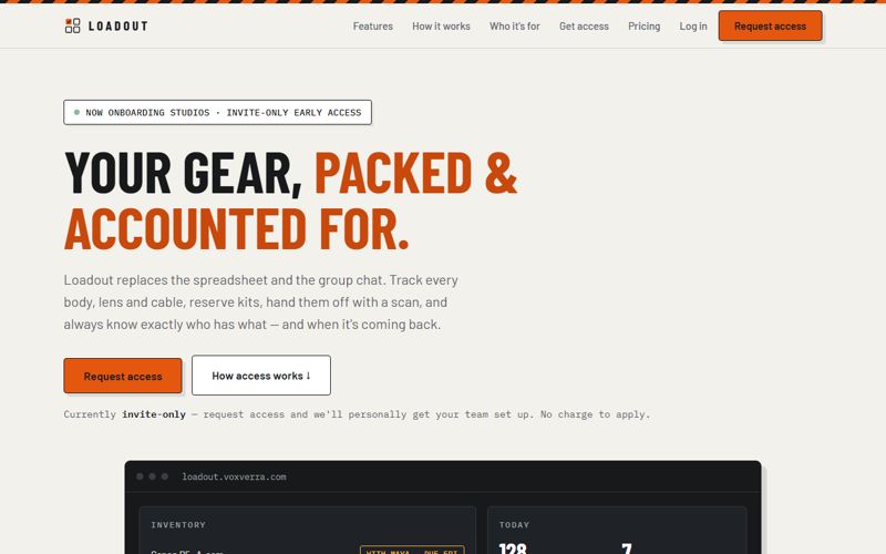 Loadout gear tracking page